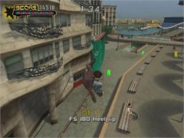 In game image of Tony Hawk's Underground 2 on the Nintendo GameCube.