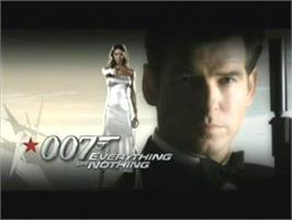 Title screen of 007 - Everything or Nothing on the Nintendo GameCube.