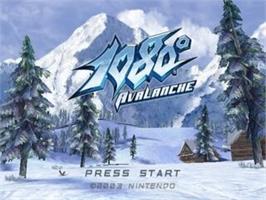 Title screen of 1080° Avalanche on the Nintendo GameCube.