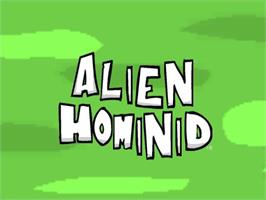 Title screen of Alien Hominid on the Nintendo GameCube.