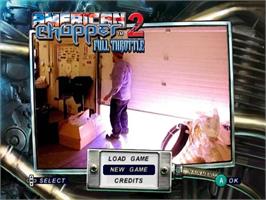 Title screen of American Chopper 2: Full Throttle on the Nintendo GameCube.