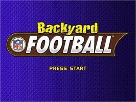 Title screen of Backyard Football on the Nintendo GameCube.