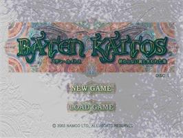 Title screen of Baten Kaitos: Eternal Wings and the Lost Ocean on the Nintendo GameCube.
