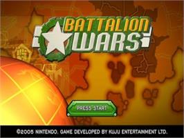 Title screen of Battalion Wars on the Nintendo GameCube.