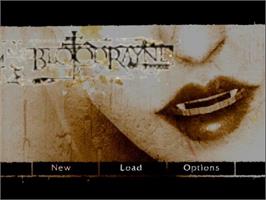 Title screen of BloodRayne on the Nintendo GameCube.