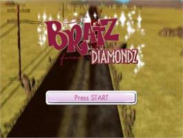 Title screen of Bratz - Forever Diamondz on the Nintendo GameCube.