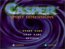 Title screen of Casper: Spirit Dimensions on the Nintendo GameCube.