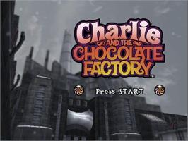 Title screen of Charlie and the Chocolate Factory on the Nintendo GameCube.
