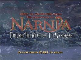 Title screen of Chronicles Of Narnia, The - The Lion, The Witch And The Wardrobe on the Nintendo GameCube.