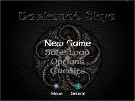 Title screen of Darkened Skye on the Nintendo GameCube.