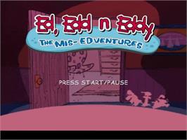 Title screen of Ed, Edd n Eddy - The Mis-Edventures on the Nintendo GameCube.
