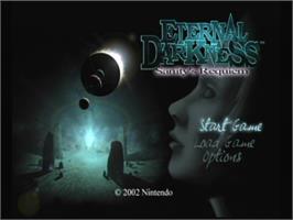 Title screen of Eternal Darkness: Sanity's Requiem on the Nintendo GameCube.