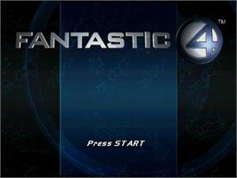 Title screen of Fantastic Four on the Nintendo GameCube.