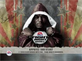 Title screen of Fight Night Round 2 on the Nintendo GameCube.