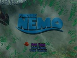 Title screen of Finding Nemo on the Nintendo GameCube.