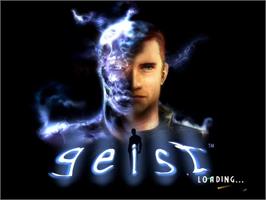 Title screen of Geist on the Nintendo GameCube.