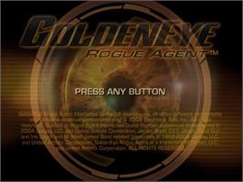 Title screen of GoldenEye: Rogue Agent on the Nintendo GameCube.
