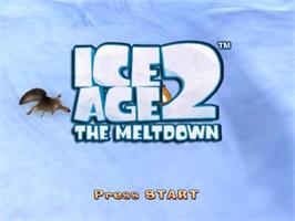 Title screen of Ice Age 2 - The Meltdown on the Nintendo GameCube.