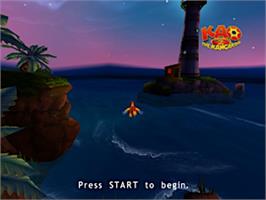 Title screen of Kao The Kangaroo - Round 2 on the Nintendo GameCube.
