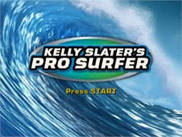 Title screen of Kelly Slater's Pro Surfer on the Nintendo GameCube.