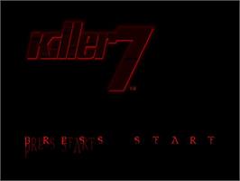 Title screen of Killer7 on the Nintendo GameCube.