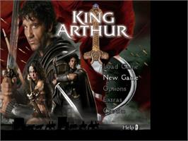 Title screen of King Arthur on the Nintendo GameCube.