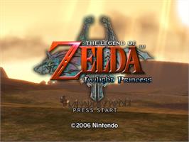 Title screen of Legend Of Zelda - Twilight Princess, The on the Nintendo GameCube.