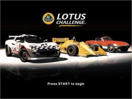 Title screen of Lotus Challenge on the Nintendo GameCube.