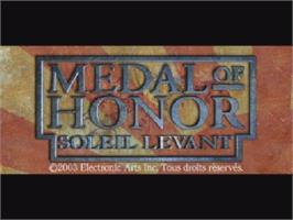 Title screen of Medal of Honor: Rising Sun on the Nintendo GameCube.