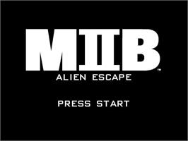Title screen of Men in Black II: Alien Escape on the Nintendo GameCube.