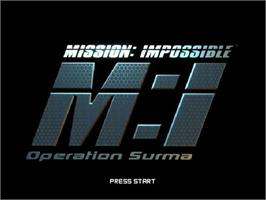Title screen of Mission - Impossible - Operation Surma on the Nintendo GameCube.