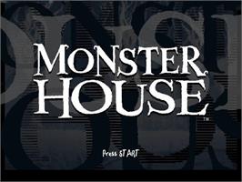 Title screen of Monster House on the Nintendo GameCube.