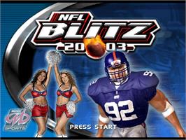 Title screen of Nfl Blitz 2003 on the Nintendo GameCube.