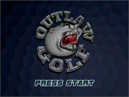 Title screen of Outlaw Golf on the Nintendo GameCube.