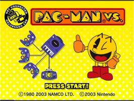 Title screen of Pac-Man Vs./Pac-Man World 2 on the Nintendo GameCube.
