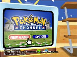 Title screen of Pokemon Channel on the Nintendo GameCube.