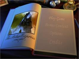 Title screen of Polar Express, The on the Nintendo GameCube.