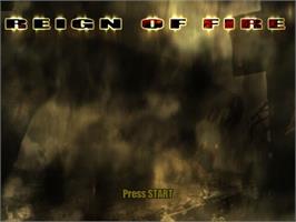 Title screen of Reign Of Fire on the Nintendo GameCube.