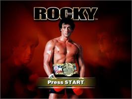 Title screen of Rocky on the Nintendo GameCube.