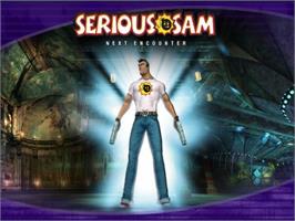 Title screen of Serious Sam: Next Encounter on the Nintendo GameCube.