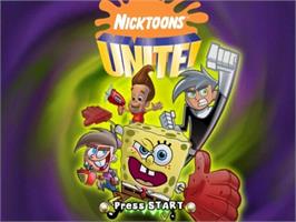 Title screen of SpongeBob SquarePants and Friends - Unite! on the Nintendo GameCube.
