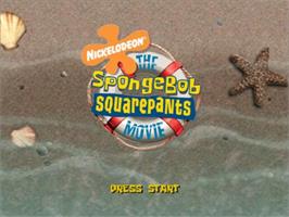 Title screen of Spongebob Squarepants Movie, The on the Nintendo GameCube.