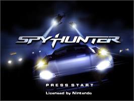 Title screen of Spy Hunter on the Nintendo GameCube.