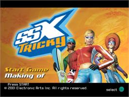 Title screen of Ssx Tricky on the Nintendo GameCube.