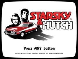 Title screen of Starsky And Hutch on the Nintendo GameCube.