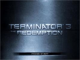 Title screen of Terminator 3 - The Redemption on the Nintendo GameCube.