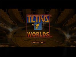 Title screen of Tetris Worlds on the Nintendo GameCube.