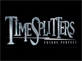 Title screen of TimeSplitters: Future Perfect on the Nintendo GameCube.