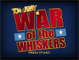 Title screen of Tom And Jerry In War Of The Whiskers on the Nintendo GameCube.
