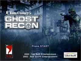 Title screen of Tom Clancy's Ghost Recon on the Nintendo GameCube.